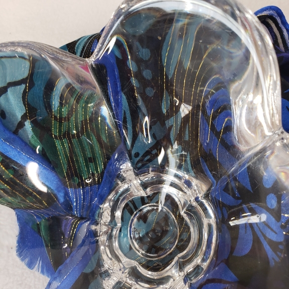 MIKASA AUSTRIA CLEAR  SCALLOPED FLORAL CRYSTAL VOTIVE CANDLE HOLDER SET GLASS - Picture 5 of 15